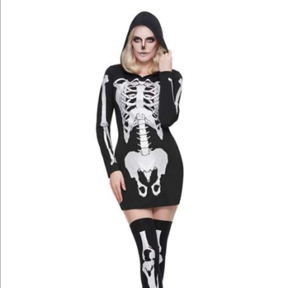 Skeleton Dress Costume size L